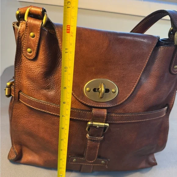 Vintage Paolo Masi  Leather  Large Brown Made In  Italy Purse Bag  Satchel - Picture 5 of 16